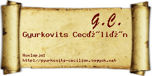 Gyurkovits Cecílián névjegykártya